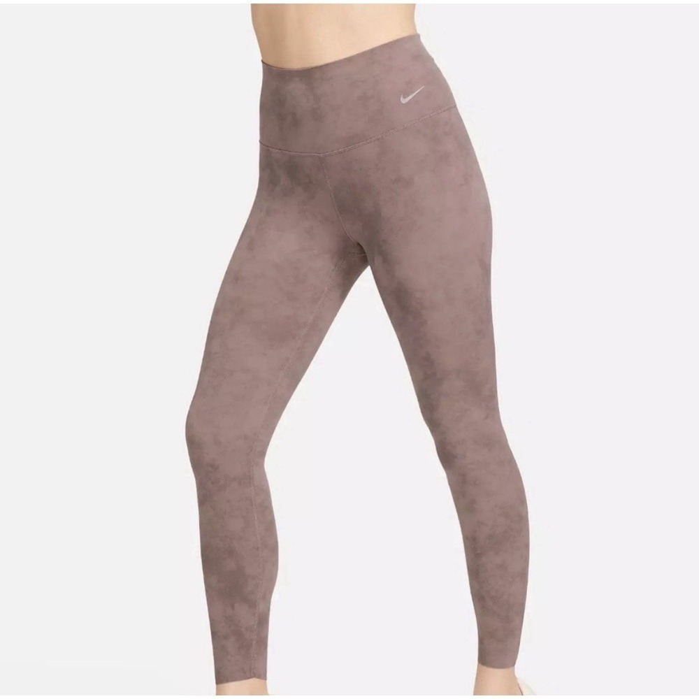 New Nike Zenvy High-Waisted 7/8 Leggings Smoky Mauve Women's Size XL Stretch